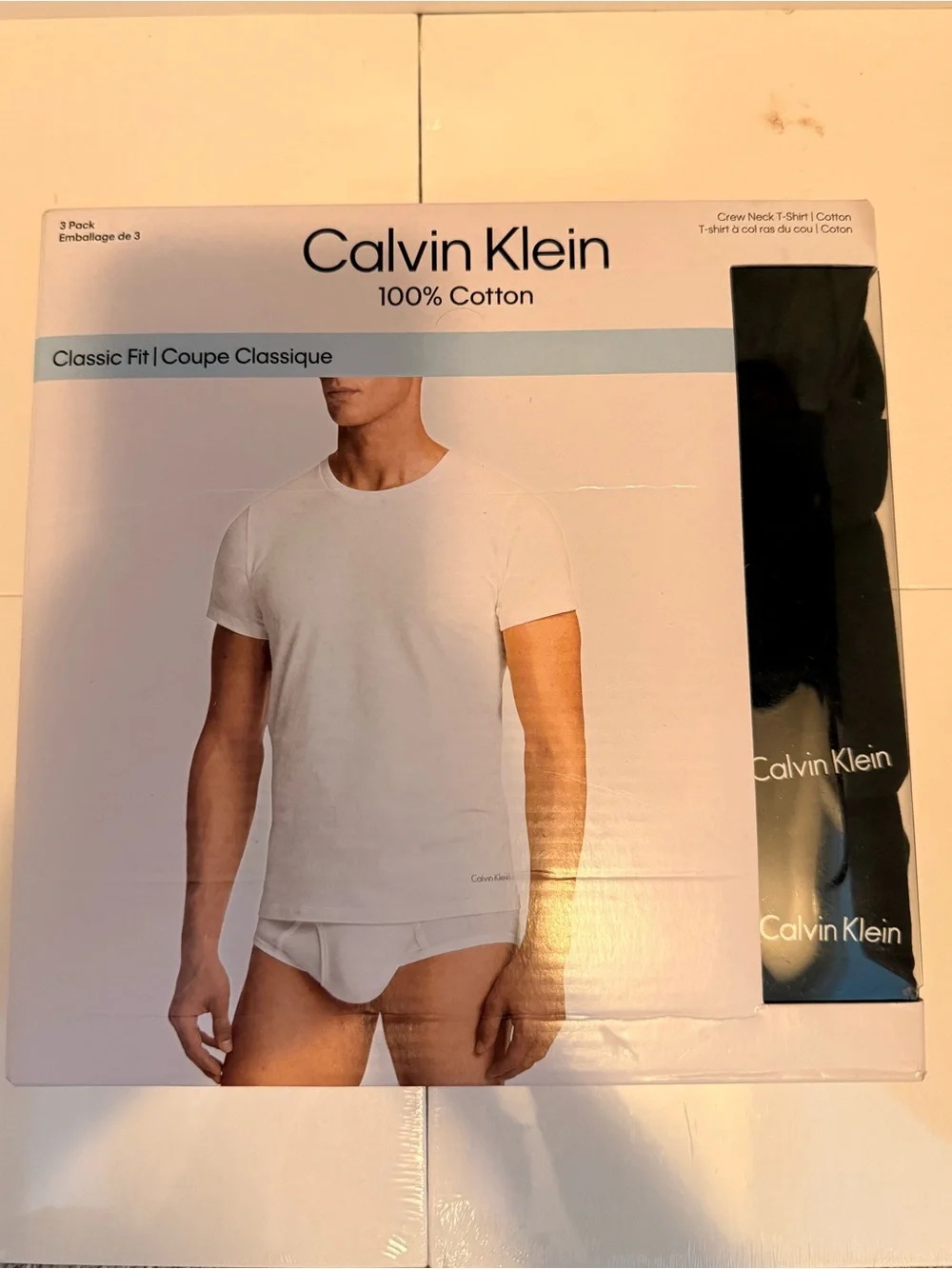 Calvin Klein Men's Classic Fit Crew Neck T-Shirt - Black